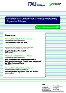 Zum Artikel "Gespräche zur Juristischen Grundlagenforschung Bayreuth – Erlangen"