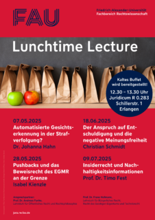 Zum Artikel "Lunchtime Lecture im Sommersemester 2025"