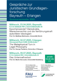 Zum Artikel "Ankündigung: Gespräche zur juristischen Grundlagenforschung"