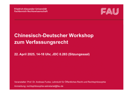 Zum Artikel "Chinesisch-Deutscher Workshop zum Verfassungsrecht"