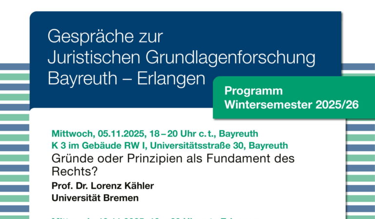Gespräche zur juristischen Grundlagenforschung im WS 25/26